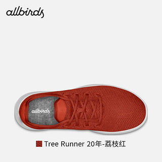 Allbirds 【好货】【41码】男女跑鞋一脚蹬休闲鞋船鞋芭蕾鞋 Tree Runner 20年-荔枝红 41 女码