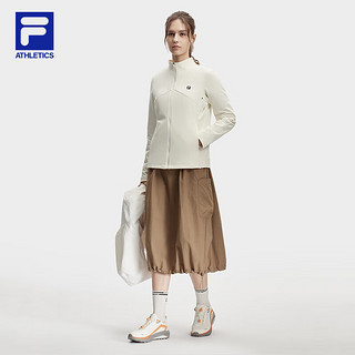 斐乐（FILA）女士上衣两件套2024春户外运动中长款连帽外套 云白色-WT 170/88A/L