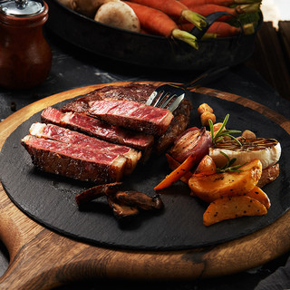 潮香村 浸腌整切调理眼肉牛排（2.13kg/10片含酱包）黑胡椒牛扒牛肉生
