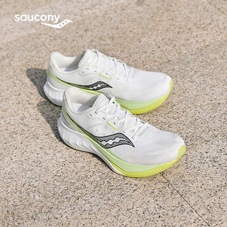 索康尼（SAUCONY）男鞋 24春浪潮2潮流休闲鞋子舒适减震运动鞋户外训练跑步鞋 浪潮2//白绿 42.5 码