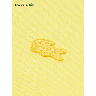 LACOSTE法国鳄鱼女装 2024春夏简约修身直筒连衣裙短袖polo裙EF5473 107/黄色 36 /160