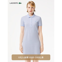 法国拉科斯特 LACOSTE女装 2024春夏简约修身直筒连衣裙短袖polo裙EF5473 J2G/婴儿蓝 42 /175