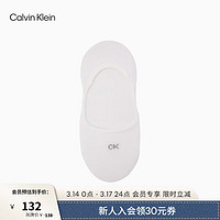 Calvin Klein Jeans24春夏女士简约字母提花舒适休闲短袜船袜LS000284 100-月光白 OS