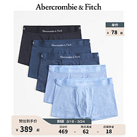 Abercrombie & Fitch 男装套装 5条装舒适日常拼花logo四角裤 358617-1 蓝色 XXL