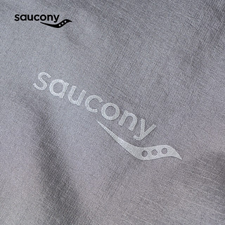 Saucony索康尼运动外套男防风夹克上衣24年春季防泼水薄款男 亮灰色 XL(180/100A)