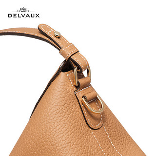 Delvaux24春夏包包女包手提包单肩腋下包PinSwing系列 焦糖色