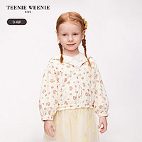 Teenie Weenie Kids小熊童装24春夏女宝宝小清新休闲轻薄外套 象牙白 80cm