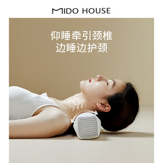 MIDO HOUSE铭都苦荞牵引圆柱100%荞麦壳成人护颈枕头芯助睡眠颈椎枕腰枕 苦荞牵引圆柱 单只装【 42*8*8cm】