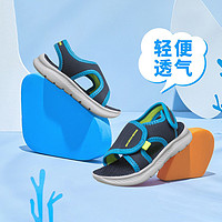 SKECHERS 斯凯奇 露趾凉鞋夏季男童透气防滑轻便耐磨舒适儿童凉鞋400043N