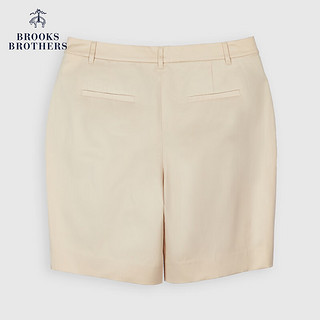 布克兄弟（BrooksBrothers）女士24早春简约高腰复古休闲短裤 B105-米色 8