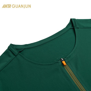 安踏（ANTA）冠军越野跑系列 CoolMax短袖T恤男款运动套头针织152420101 暖玉绿-2 XL(男180)