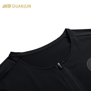 安踏（ANTA）冠军越野跑系列 CoolMax短袖T恤男款运动套头针织152420101 基础黑-3 3XL(男190)