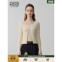 TEENIE WEENIE UPF50+防晒 乳白色 160/S 女士针织开衫