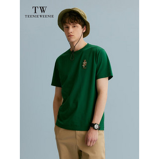 Teenie Weenie Men小熊男装T恤2024夏季白色休闲美式潮流凉感短袖 绿色 170/M