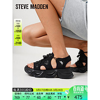 史蒂夫·马登 STEVE MADDEN/思美登2024春夏魔术贴休闲运动凉鞋女时尚女士凉鞋 CHIVALRY 黑色 34