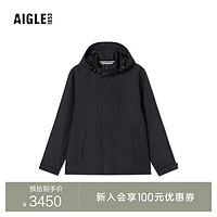 AIGLE艾高夹克冲锋衣2024年春夏GORE-TEX防风防雨透汽户外男 黑色 AY294 XXL(190/104A)