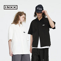 英克斯（inxx) Standby 潮牌街头衬衫男宽松休闲纯棉短袖衬衣简约装 白色 XL