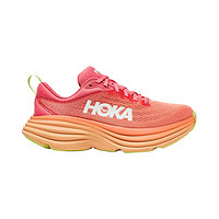 HOKA ONE ONE 男女款 邦代8 慢跑鞋运动鞋 女款CPPY-珊瑚红/木瓜绿 6