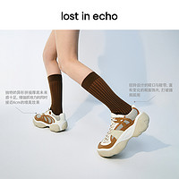 lost in echo2024春季复古扭转鞋面网布异形厚底休闲运动鞋女