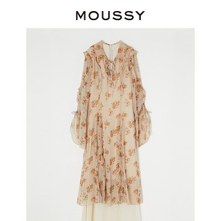 MOUSSY 2024春季浪漫南法度假花卉茶歇系连衣裙010HS730-0280