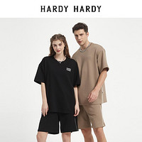 HARDY HARDY 新款套装刺绣字母短袖T恤+短裤男女同款运动套装