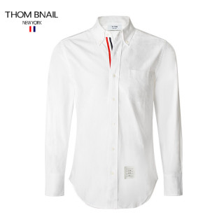 THOM BNAIL TB长袖衬衫男潮牌休闲衬衣男士职业正装翻领白衬衣青年男装修身牛津纺衬衣