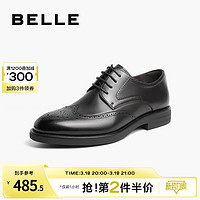 BeLLE 百丽 皮鞋男鞋商务正装鞋新郎结婚鞋内增高布洛克牛津鞋子7TN01AM3