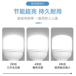 精忠报国led灯泡家用节能灯室内照明灯工厂大功率螺口E27灯泡100W 20W-E27螺口-1只装