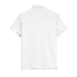 太平鸟女装 男装夏季休闲白色明线短袖套头修身青年男式Polo衫