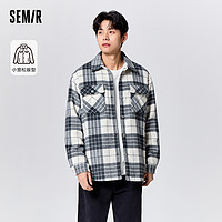 Semir 森马 [商场同款]森马毛呢男2023冬季新款经典格纹时尚上衣通勤休闲外套