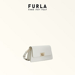 FURLA 芙拉 ZOE女士迷你柔软罗马小牛皮单肩包 棉花糖白