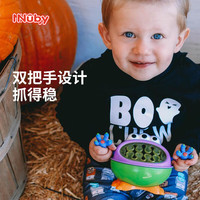 努比宝宝零食杯婴儿零食存储碗幼儿防泼洒便携辅食杯可爱零食盒带握把 小怪兽零食盒