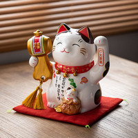 同合可爱纳福猫咪小摆件新年开运摆件乔迁日式手作送件猫猫存钱罐 纳福开运喵（小号）