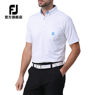 FootJoy高尔夫服装FJ夏季男装短袖POLO衫运动时尚防晒男短袖T恤上衣 81763-海军蓝 XXL