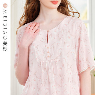 MEIBIAO 美标 2024短袖睡衣套装女春夏甜美可爱可外穿公主风家居服 樱花粉 XL(170/92A)