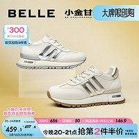 BeLLE 百丽 运动鞋女2024春季小众百搭休闲鞋A8D1DAM4 米色/银色 37