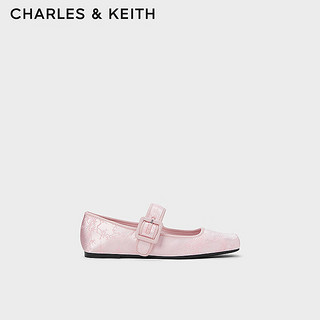 CHARLES & KEITH CHARLES&KEITH24春季龙年刺绣方头平底玛丽珍鞋女CK1-71720064 Light Pink浅粉色 37