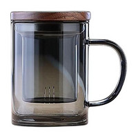 有券的上:Quandu 全度 棱纹泡茶玻璃杯 450ml