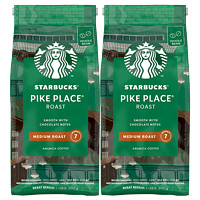 88VIP：STARBUCKS 星巴克 门店同款中度烘焙Pike Place派克市场现磨咖啡豆200g*2袋