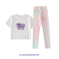 优优1点(Yoyo one)女童打底裤春秋外穿长裤儿童瑜伽鲨鱼裤春季大童速干运动芭比裤子 9889+9567(套装) 170cm