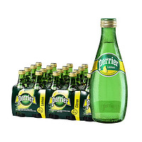 88VIP：perrier 巴黎水 进口法国巴黎水Perrier无糖气泡水矿泉水饮料柠檬味330ml*24瓶