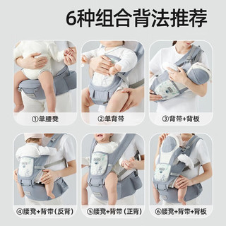 贝肽斯 婴儿背带腰凳 前抱式横抱款 瑞思蓝