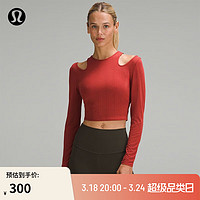 lululemon 丨Shoulder Cut-Out 女士肩部镂空长袖瑜伽T恤 LW3GZ8S 橙色 6