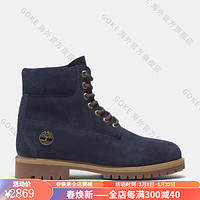 添柏岚（Timberland）踢不烂男鞋户外休闲鞋高帮防水耐磨减震防滑秋冬经典TB0A6821EP3 Dark Blue Suede 9 国内43