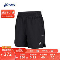 亚瑟士ASICS运动短裤男子舒适透气百搭运动裤 2011D075-001 黑色 L