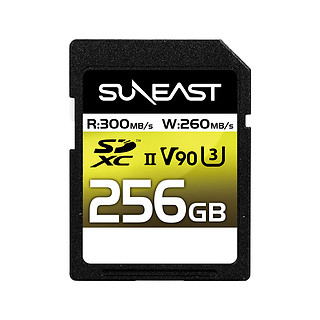 SUNEAST  UHS-Ⅱ pSLC V90 SD卡 256GB 4K视频拍摄高速相机存储卡  （读速300MB/s，写速290MB/s）
