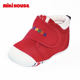 MIKI HOUSE MIKIHOUSE学步鞋男女童鞋经典机能 红色 12cm