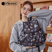 LeSportsac 乐播诗超轻户外旅行背包 黑色大容量书包女双肩包