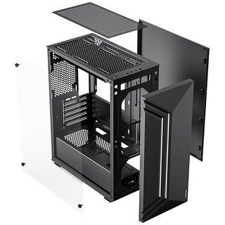 半岛铁盒（PADO）千仞Z 黑色 台式机电脑主机箱（支持M-ATX主板/钢化玻璃全侧透/支持顶240水冷） 千仞Z黑色/matx/顶240水冷