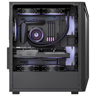 半岛铁盒（PADO）千仞Z 黑色 台式机电脑主机箱（支持M-ATX主板/钢化玻璃全侧透/支持顶240水冷） 千仞Z黑色/matx/顶240水冷